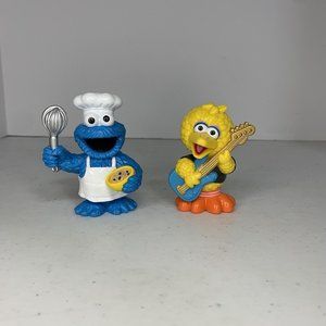Sesame Street Workshop Cookie Monster (2010) & Big Bird (2012) PVC Hasbro Figure